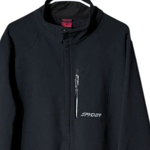Spyder Mens XTL 5K Insulated Jacket Coat Size XL Black Outdoors Winter Hiking